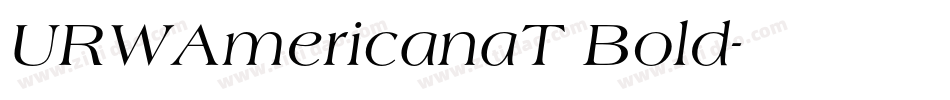 URWAmericanaT Bold字体转换